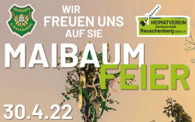Maibaum aufstellen 30.04.2022 des Jägercoprs Reuschenberg & Heimatverein