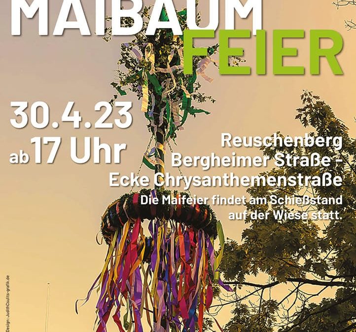 Maibaum aufstellen 30.04.2023 des Jägercoprs Reuschenberg & Heimatverein