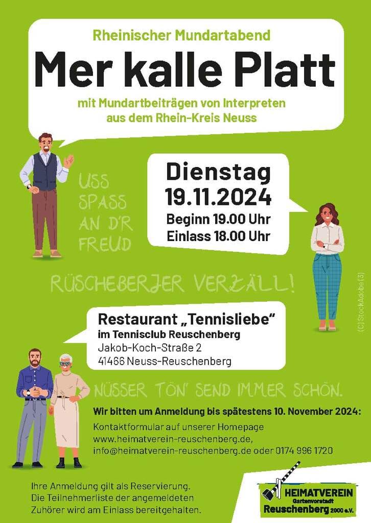 Heimatverein Reuschenberg - Mer Kalle Platt 2024